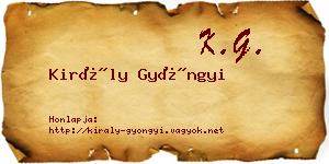 Király Gyöngyi névjegykártya