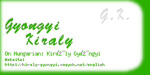 gyongyi kiraly business card